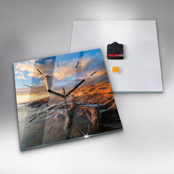 Orologio quadrato Il Faro e il Mar Baltico