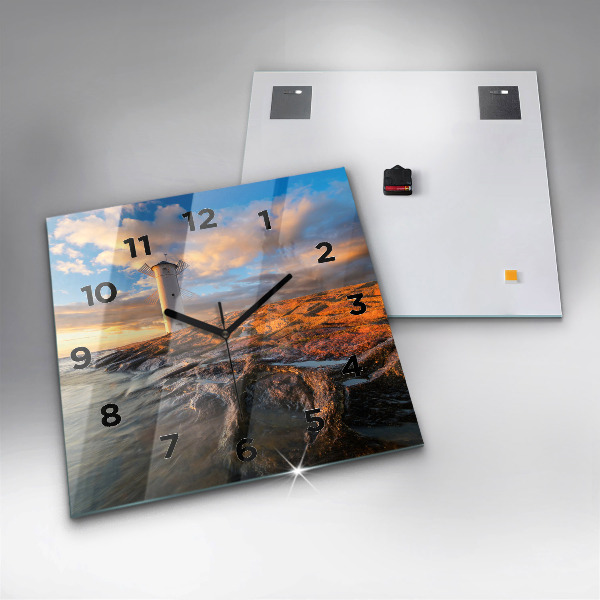 Orologio quadrato Il Faro e il Mar Baltico