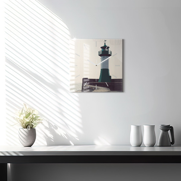 Orologio quadrato Il faro e il mare