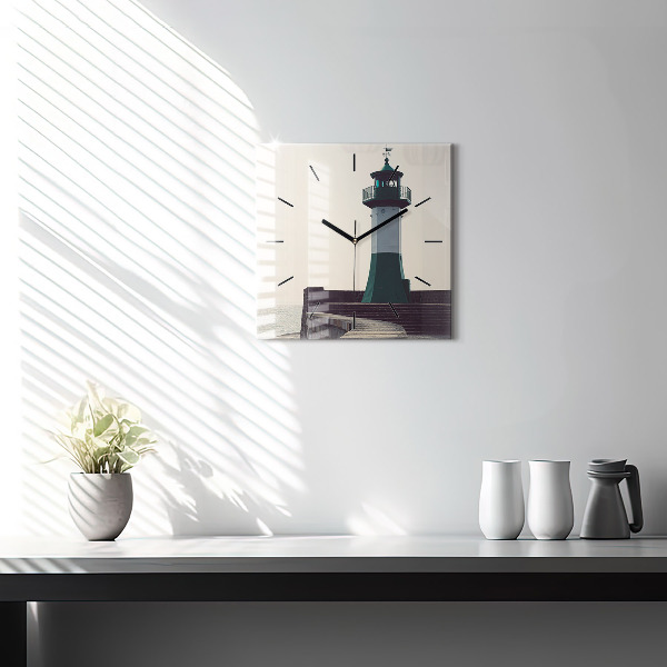 Orologio quadrato Il faro e il mare
