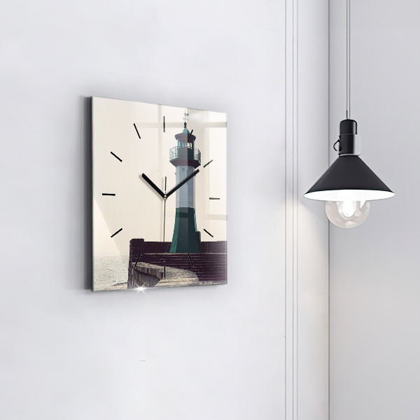Orologio quadrato Il faro e il mare