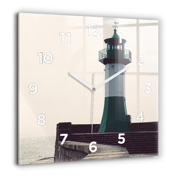 Orologio quadrato Il faro e il mare