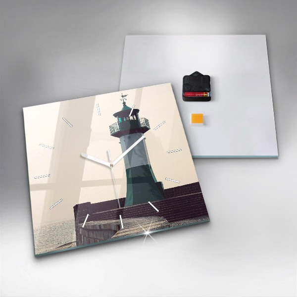 Orologio quadrato Il faro e il mare
