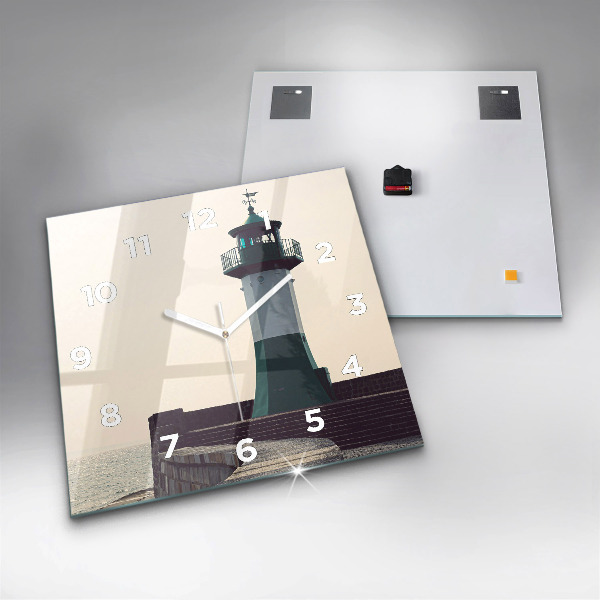 Orologio quadrato Il faro e il mare