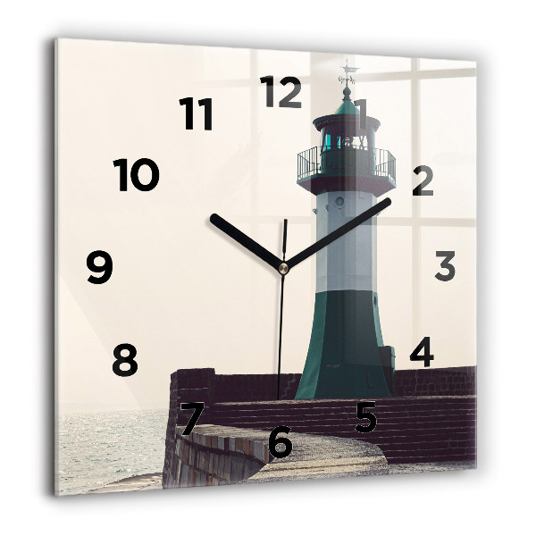 Orologio quadrato Il faro e il mare