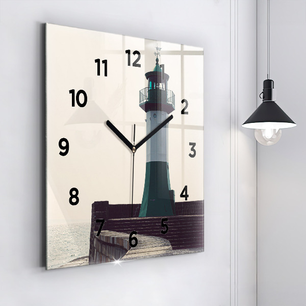 Orologio quadrato Il faro e il mare