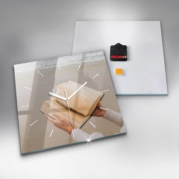 Orologio quadrato Un momento con un libro