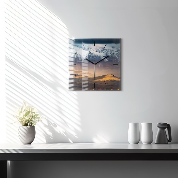 Orologio quadrato Paesaggio invernale dei Monti Tatra
