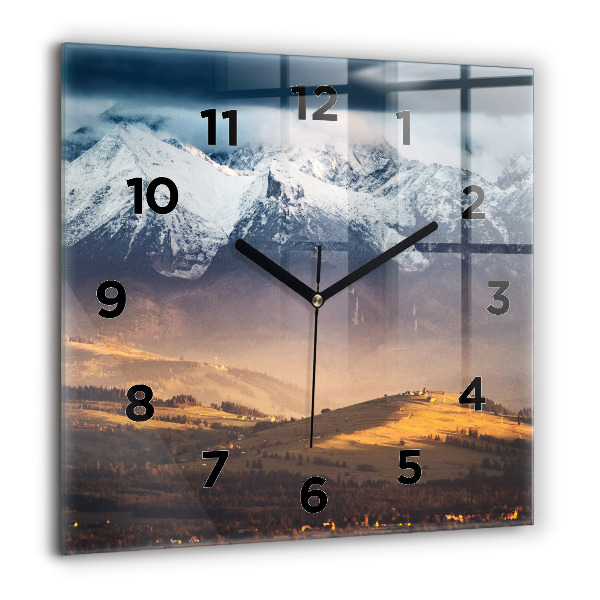 Orologio quadrato Paesaggio invernale dei Monti Tatra