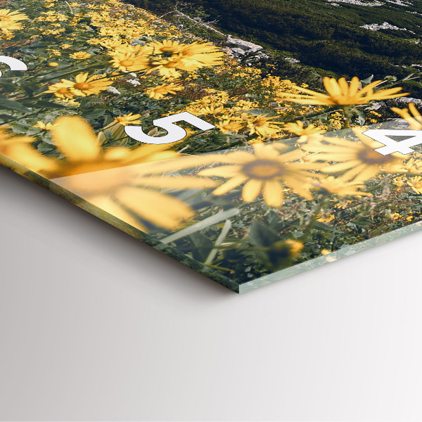 Orologio quadrato Fiori di prato in montagna