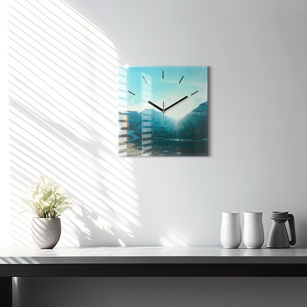 Orologio quadrato Montagna e fiume in Polonia