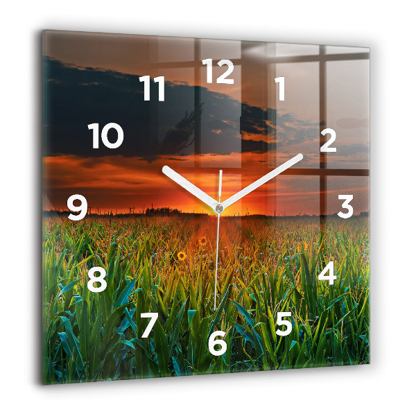 Orologio quadrato Girasoli nel prato