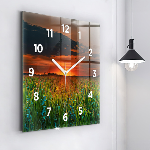 Orologio quadrato Girasoli nel prato