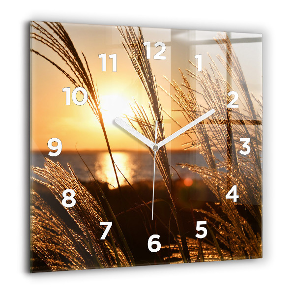 Orologio quadrato Grano al sole dorato