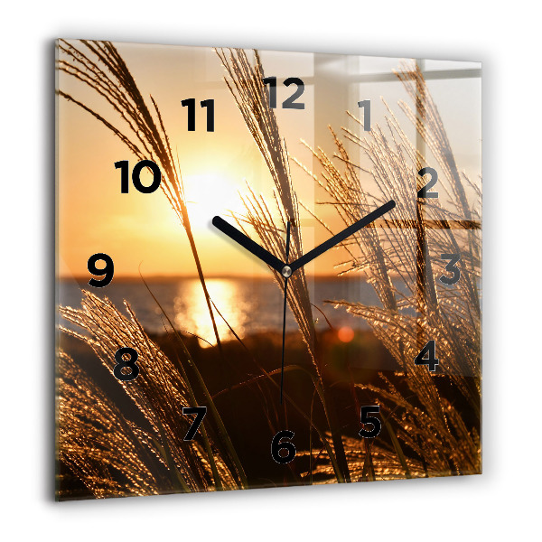 Orologio quadrato Grano al sole dorato