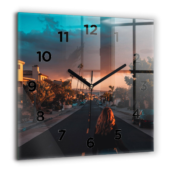 Orologio quadrato Donna sulla strada