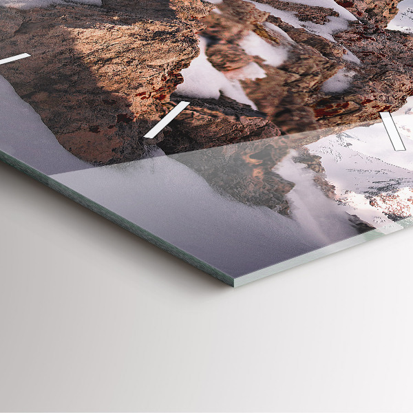 Orologio quadrato Una montagna coperta di neve