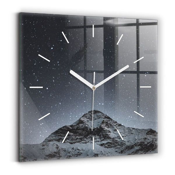 Orologio quadrato Montagna sotto le stelle