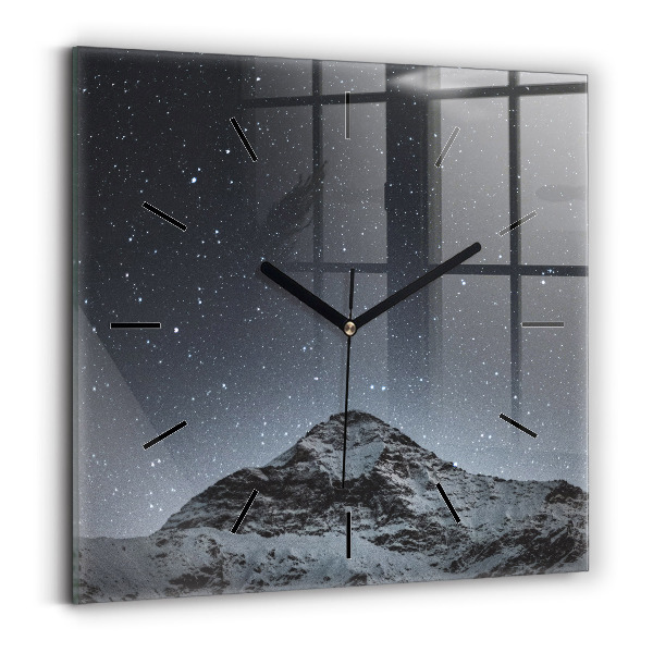 Orologio quadrato Montagna sotto le stelle