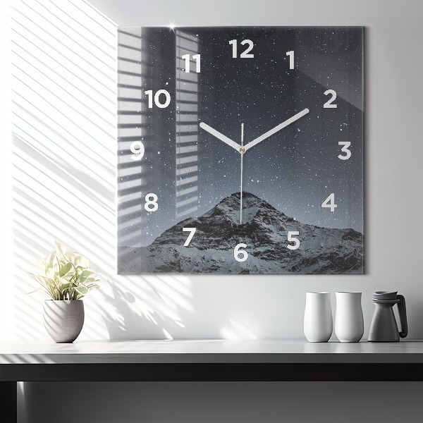 Orologio quadrato Montagna sotto le stelle
