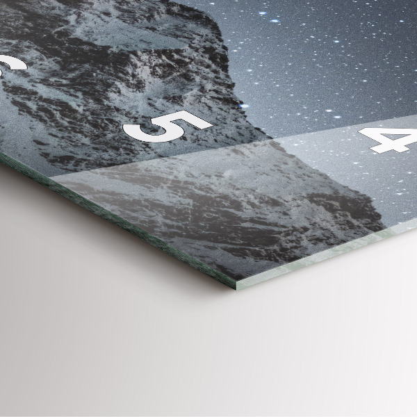 Orologio quadrato Montagna sotto le stelle