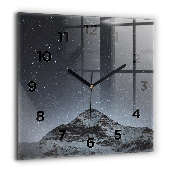 Orologio quadrato Montagna sotto le stelle