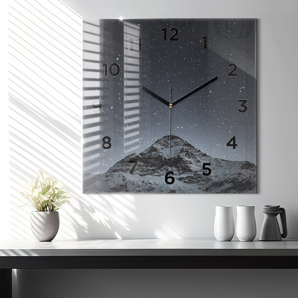Orologio quadrato Montagna sotto le stelle