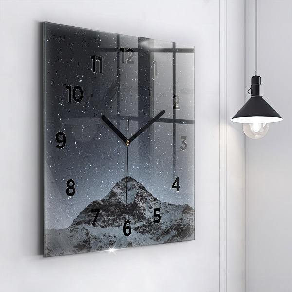 Orologio quadrato Montagna sotto le stelle
