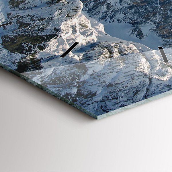 Orologio quadrato Montagne sotto il cielo azzurro