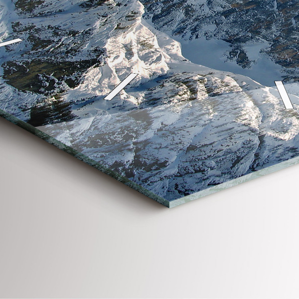 Orologio quadrato Montagne sotto il cielo azzurro