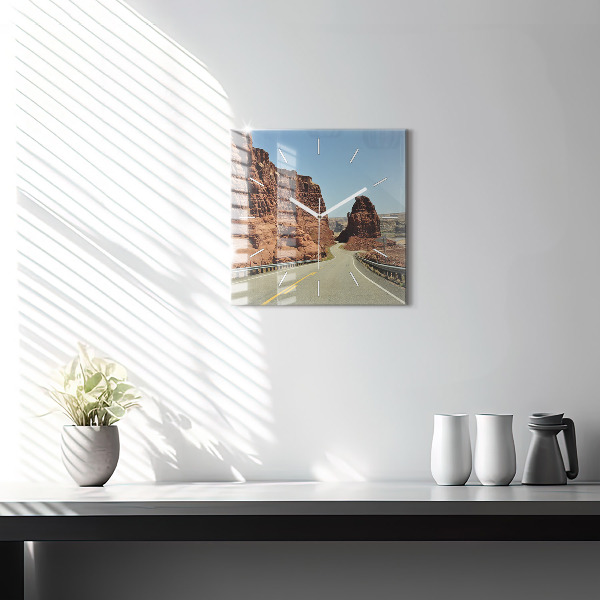 Orologio quadrato Route 66 negli Stati Uniti