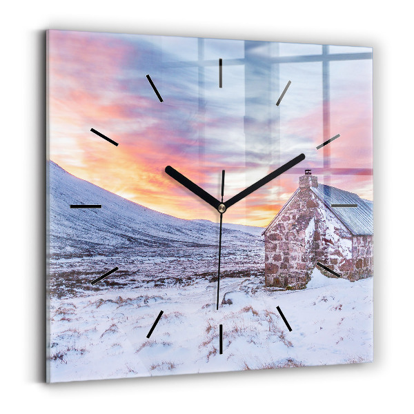 Orologio quadrato Cottage in montagna