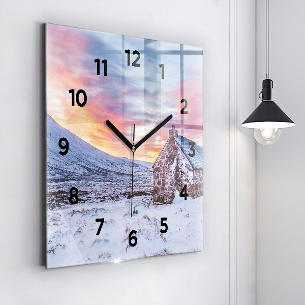 Orologio quadrato Cottage in montagna