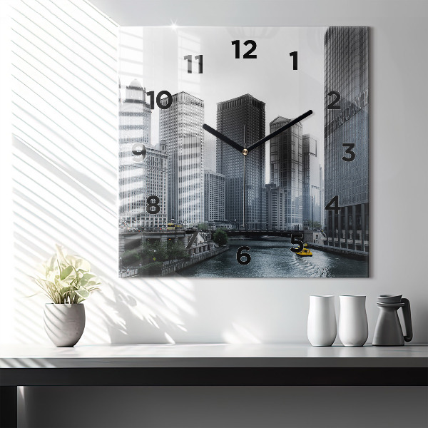Orologio quadrato Panorama della città