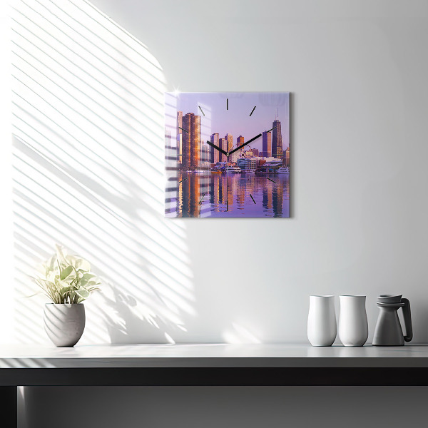 Orologio quadrato Vista dei grattacieli degli USA