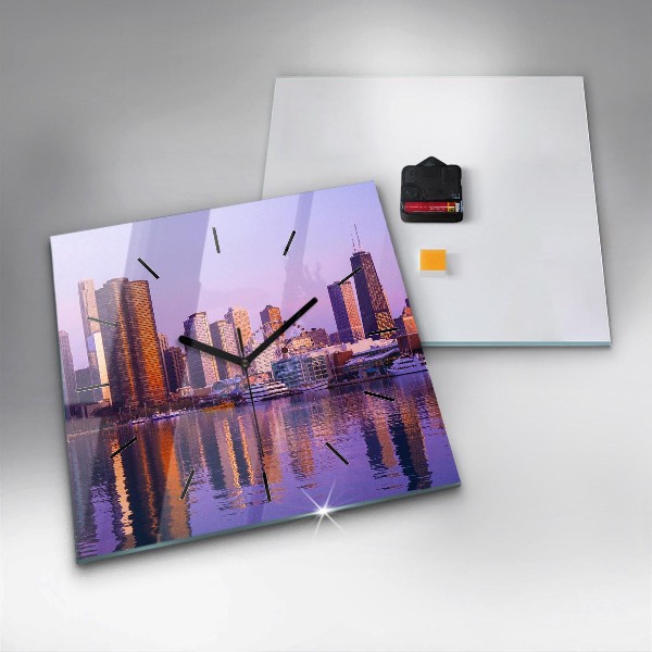 Orologio quadrato Vista dei grattacieli degli USA