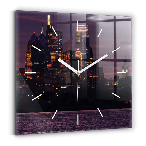 Orologio quadrato Skyline della città di Filadelfia