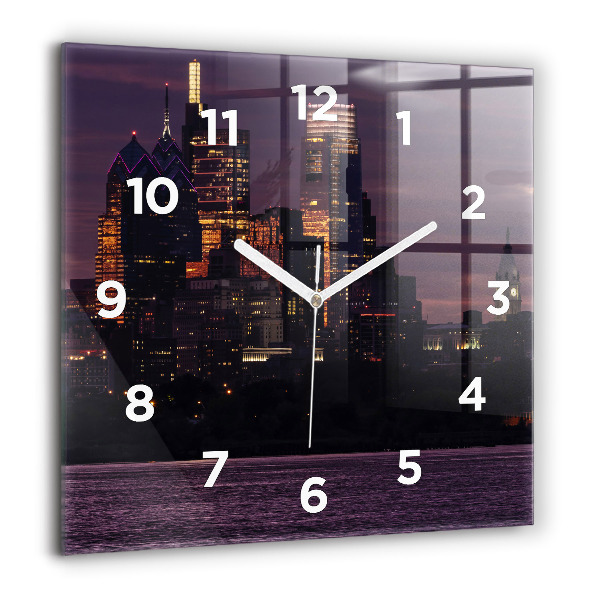 Orologio quadrato Skyline della città di Filadelfia