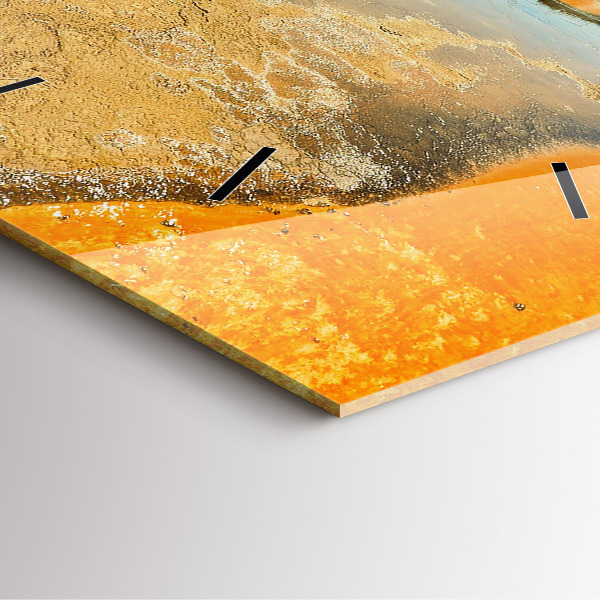 Orologio quadrato Lago con montagne