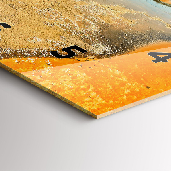 Orologio quadrato Lago con montagne