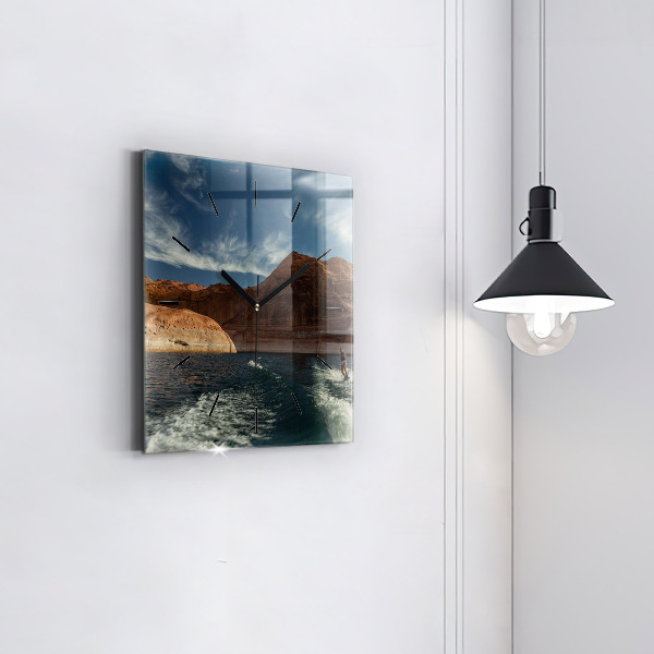 Orologio quadrato Persona sugli sci d'acqua