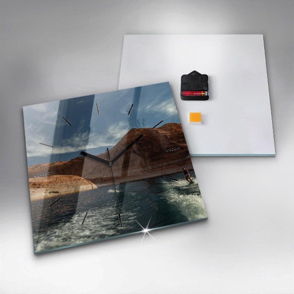 Orologio quadrato Persona sugli sci d'acqua