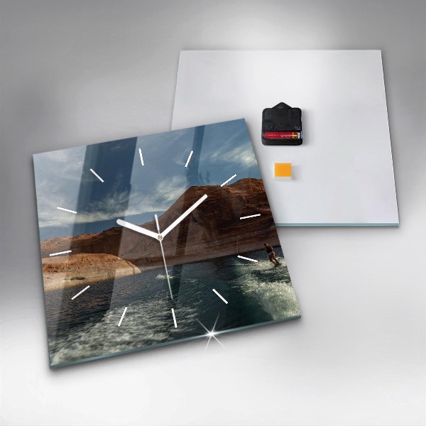 Orologio quadrato Persona sugli sci d'acqua