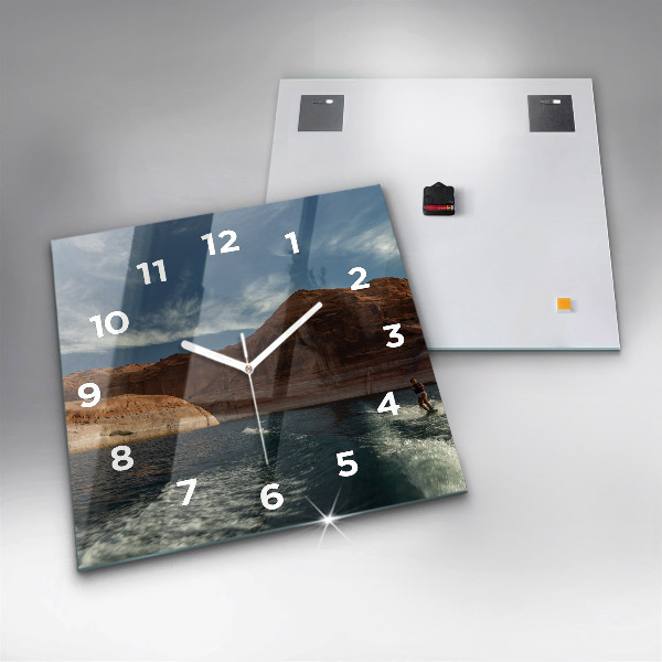 Orologio quadrato Persona sugli sci d'acqua