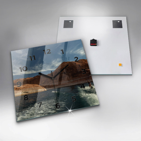 Orologio quadrato Persona sugli sci d'acqua