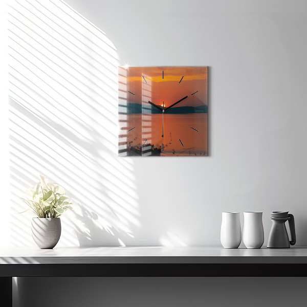 Orologio quadrato Lago Balaton di sera