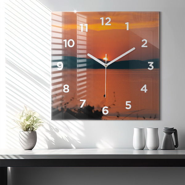 Orologio quadrato Lago Balaton di sera