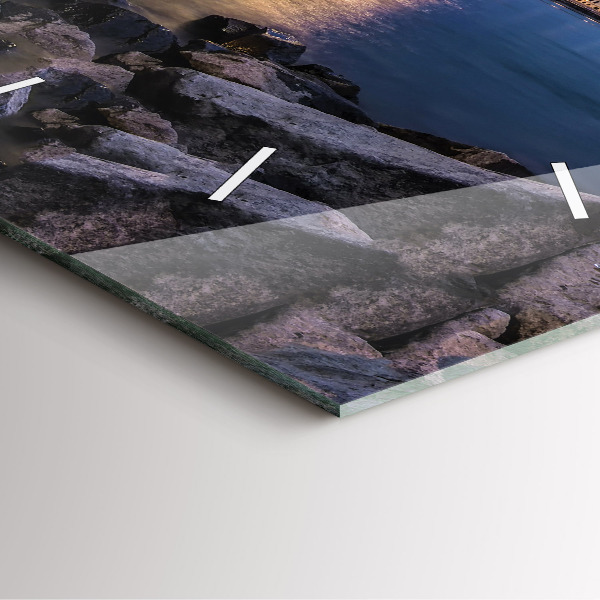 Orologio quadrato Costa rocciosa sotto il ponte