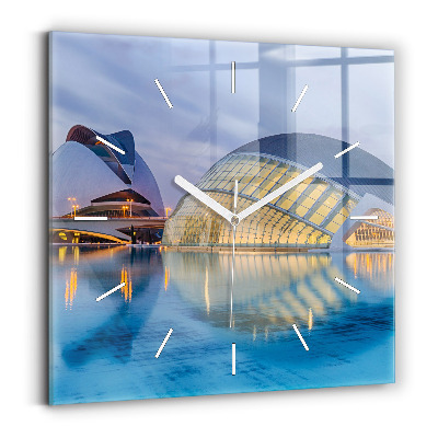 Orologio quadrato Tramonto in città