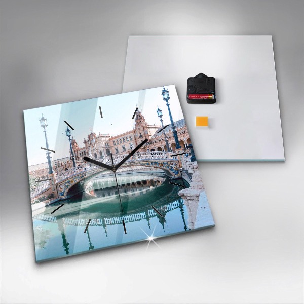 Orologio quadrato Plaza de Espana a Siviglia